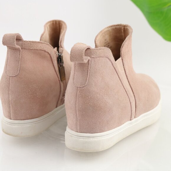 Blondo Womens Georgette Boots Size 7.5 Waterproof Pink Suede Hidden Wedge Heel - Picture 4 of 12
